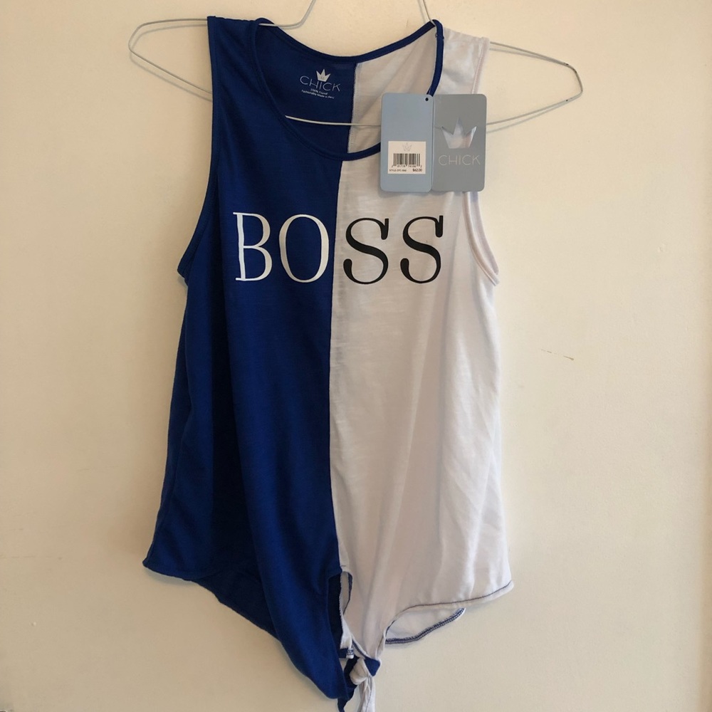 CHICK BOSS front tied tank
